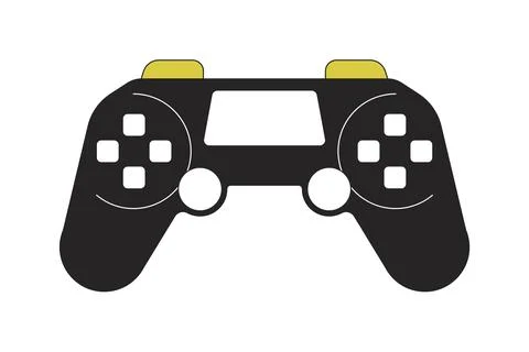 Game controller linear flat duo color vector object 스톡 일러스트