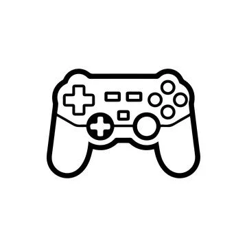Game controller logo or modern line icon. Vector line art and icon design w.. 스톡 일러스트