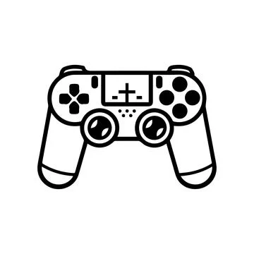 Game controller logo or modern line icon. Vector line art and icon design w.. 스톡 일러스트