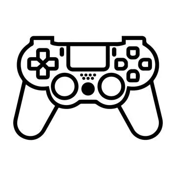 Game controller logo or modern line icon. Vector line art and icon design w.. Stock Illustration