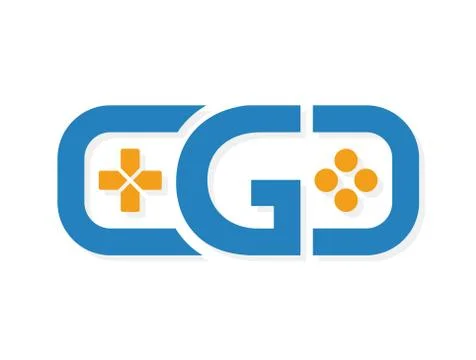 Game controller logo template Illustrazione stock