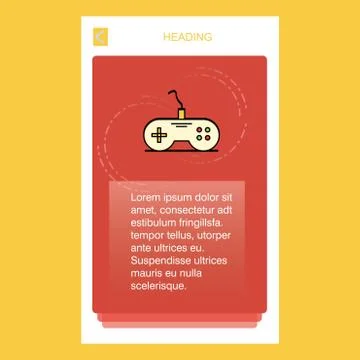 Game controller  mobile vertical banner design design. Vector 스톡 일러스트