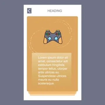 Game controller mobile vertical banner design design. Vector 스톡 일러스트