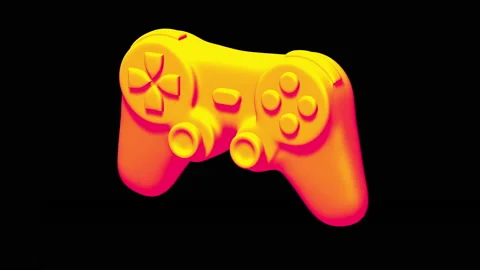Game controller or gamepad for videogames spin Stock Footage 213299142