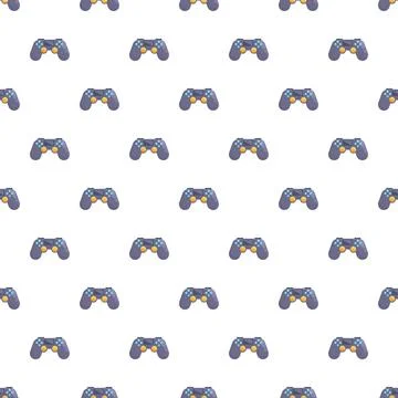 Game controller pattern creating gaming background texture Stock Illustration