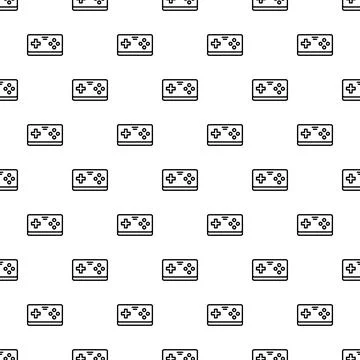 Game controller pattern creating seamless video game background Illustrazione stock