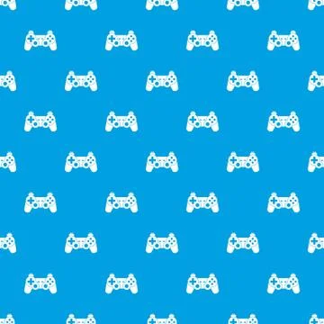 Game controller pattern seamless blue 스톡 일러스트