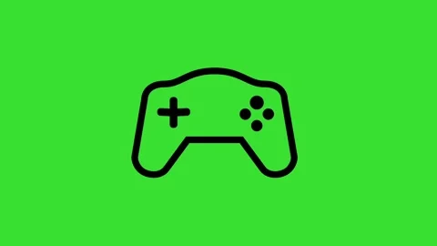 Game Controller Remote Icon on Green Screen Animation 4K Stock Footage 321664397
