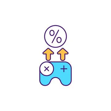 Game controller RGB color icon 스톡 일러스트