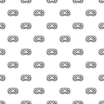 Game controller seamless pattern for esports background Stock Illustration