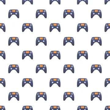Game controller seamless pattern for esports and gaming design Stock Illustration