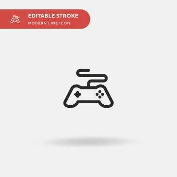 Game Controller Simple vector icon. Illustration symbol design template for w Illustrazione stock