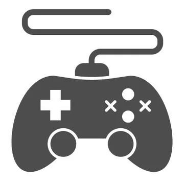 Game controller solid icon. Joystick vector illustration isolated on white Stock Illustration