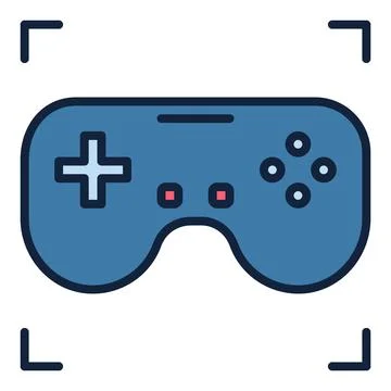 Game Controller vector Device for Video Games colored icon Illustrazione stock