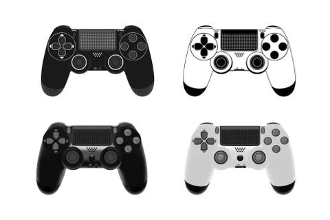 Game controller in vector.Joystick vector illustration. 스톡 일러스트