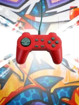 Game controller w clipping path Stock Illustration