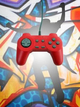 Game controller w clipping path Stock Illustration