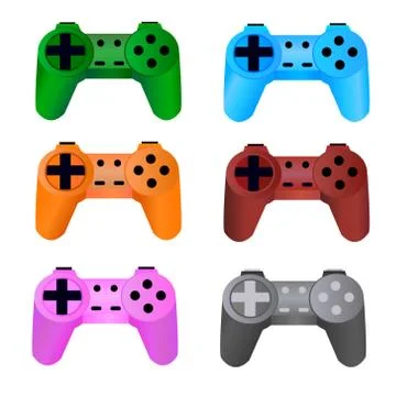 Game controller on a white background. vector. Stock Illustration