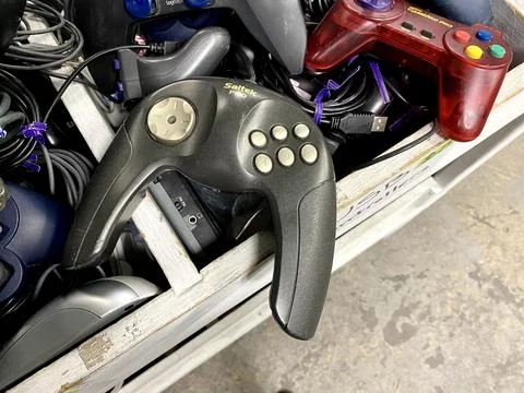 Game Controllers in Box Foto stock