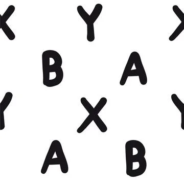 Game controllers seamless pattern. Wallpaper. In outline doodle flat style Illustrazione stock