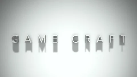 Game craft 3D title animation with shadows on a white background Stock-Footage 297672505