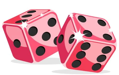 Game cubes on a white background. Dice Illustrazione stock