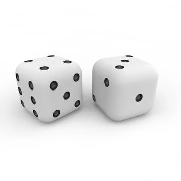 Game cubes on a white background Stock Illustration