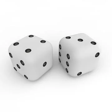 Game cubes on a white background Stock Illustration