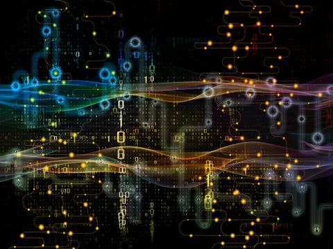 Game of Data Flow Stock Illustration