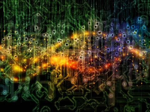 Game of Data Flow Illustrazione stock