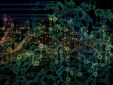 Game of Data Flow Stock Illustration