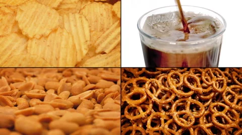 Game Day Snacks Montage Stock Footage 67819126