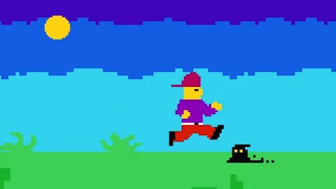Game design concept in retro style Vídeos de archivo 252459109