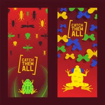 Game design with frog for computer or phone vector illustration, gaming Stock Illustration