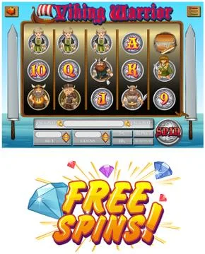 Game design with viking characters Illustrazione stock