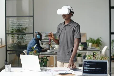 Game Developer Testing New Game Stock Photos