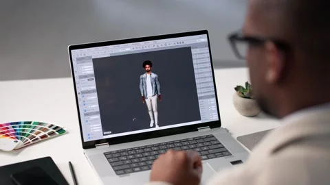 Game Developer Using Character 3D Design Software Stock Footage 311183829