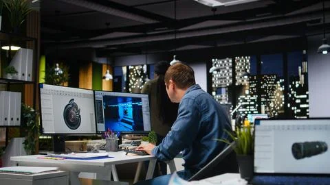 Game developer utilizes AI generated program to design spaceship station Stock Photos