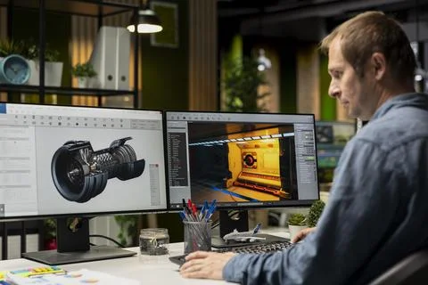 Game developer utilizes AI generated program to design spaceship Stock Photos