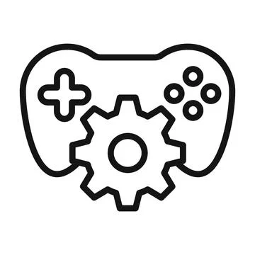 Game developing icon mark in filled style Stock Illustration