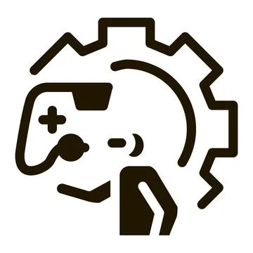 Game development and testing icon Vector Glyph Illustration 스톡 일러스트