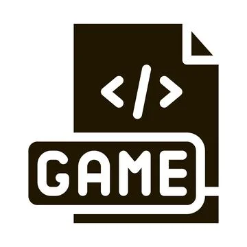 Game development coding icon Vector Glyph Illustration Illustrazione stock