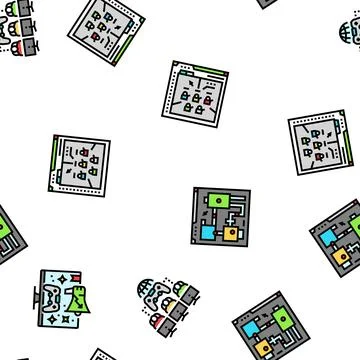 Game development computer seamless pattern vector Stock Illustration