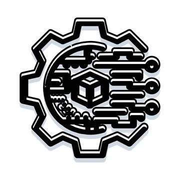 Game development engine software technology icon Stock Illustration