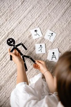 A game for the development of hand-eye coordination in children Stock Photos