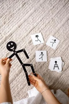 A game for the development of hand-eye coordination in children Stock Photos