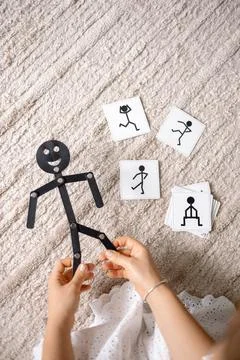 A game for the development of hand-eye coordination in children Foto stock