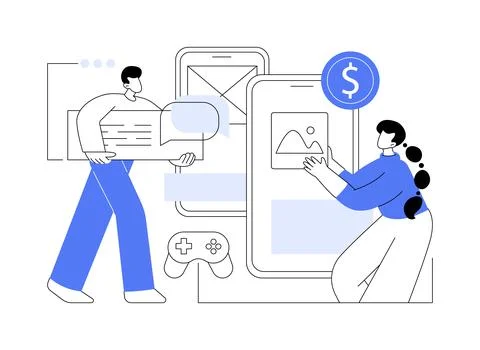 Game development planning isolated cartoon vector illustrations. イラスト素材