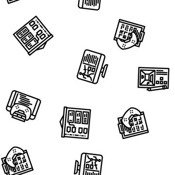 Game development software seamless pattern vector Stock Illustration