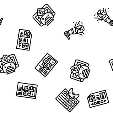 Game development software seamless pattern vector Stock Illustration